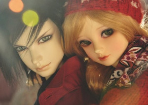Doll couple hug cute love | 9images on We Heart It. http://weheartit ...