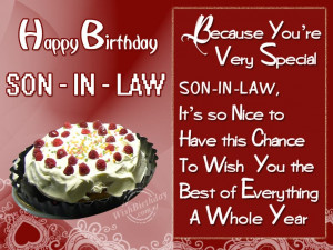 Birthday Wishes for Son In Law - Birthday Cards, Greetings