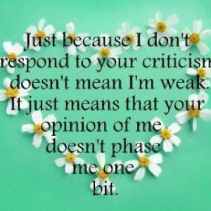 Your opinion doesn't matter