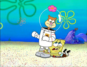 Sandy, SpongeBob, and the Worm