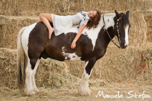 Brianne and her Gypsy Vanner horse, Apollo