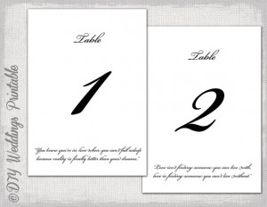 Table number template -DIY 