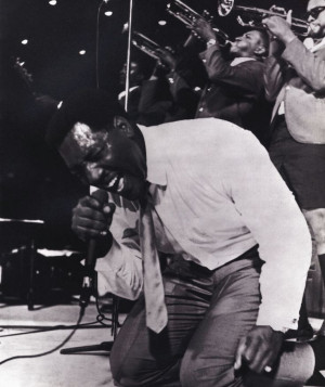 Otis Redding on stage at the Monterey Pop Festival, 1967.