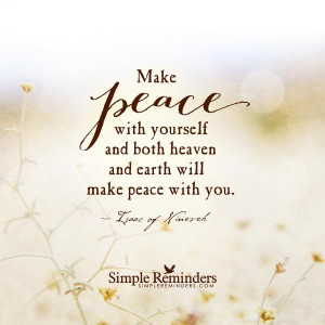 Make peace with yourself by Isaac of Nineveh