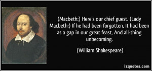 ... in our great feast, And all-thing unbecoming. - William Shakespeare