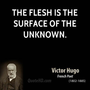 The flesh is the surface of the unknown.