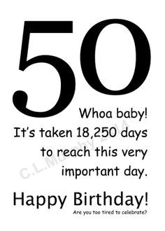 , 50th Birthday, Turning 50, Friend Birthday, Milestone Birthday ...