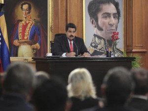 Venezuela's President Nicolas Maduro talks during a news conference at ...
