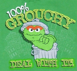 10614 100% Grouchy - Oscar - Sesame Street Toddler T-shirt