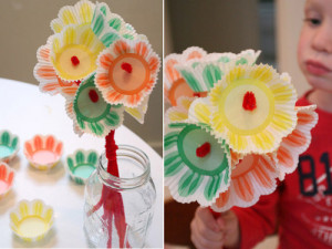 rainy day crafts with kids: spring cupcake flowers momtastic