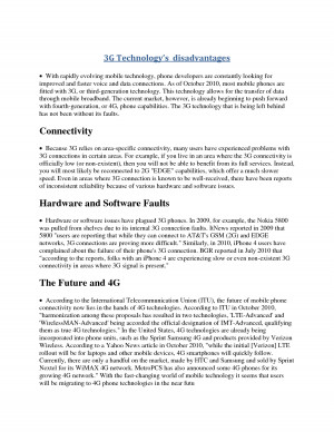 3G Technology’s disadvantages by rani999