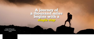 Quotes: Long journey start from single step Facebook cover