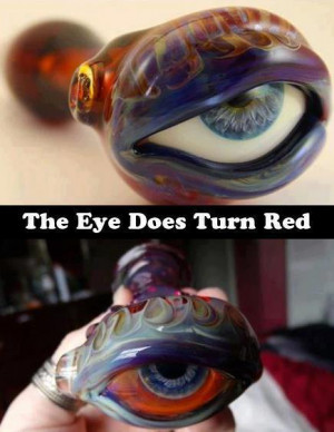 Color Changing Red Eye Glass Pipe