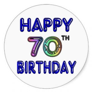 70th Birthday Stickers