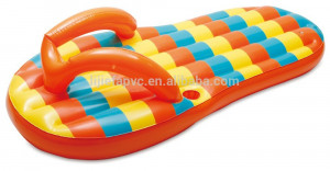 Promotional funny inflatable flip flop float with sunshine printing
