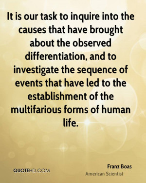 It is our task to inquire into the causes that have brought about the ...