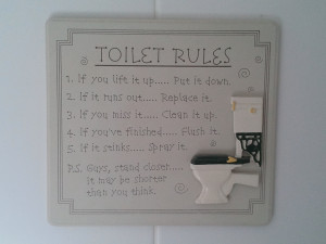Funny Toilet Rules Picture
