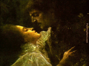 Gustav Klimt - Gustav Klimt Love Painting