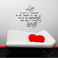 Removable Wall Sticker Quote - Life Breath Away- Vinyl Sticker, Wall ...