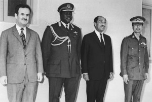 Idi Amin Dada with Hafez al-Assad, Sadat, Gaddafi in June 1972 in ...