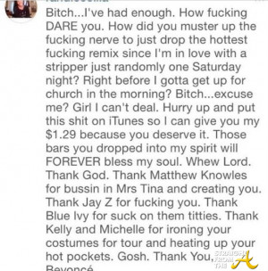 Beyonce Flawless Remix Comment 2