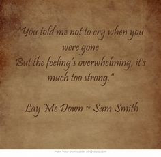 Sam smith - lay me down lyrics - vinyl wall sticker decal transfer