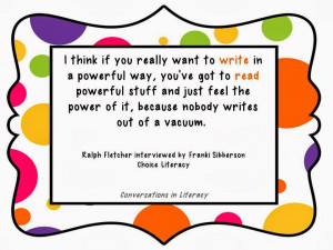 Quotes About Reading Writing And Thinking ~ Conversations in Literacy ...