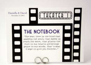Wedding Table Number Cards - Movie Quotes and Movie Titles with your ...