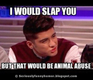 would slap you, but i don't slap animals.