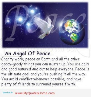 ... quotes | Angel of Peace, Charity work, Peace on Earth | My Quotes Home