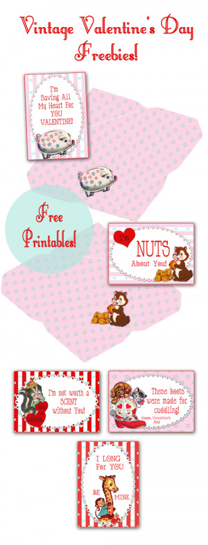 FREE Vintage Valentines Card and Envelopes