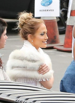 Jennifer Lopez Arrives At American Idol Set FABZZ