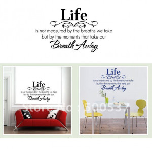 Decorative quotes decal, 60*80cm Vinyl wall stickers, Home decorative ...