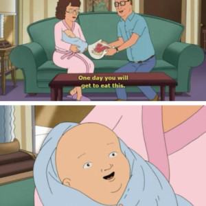 ... Baby Bobby Hill His Favorite Meat On King Of The Hill Picture Quote
