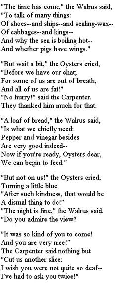 The Walrus and The Carpenter Lewis Carroll #poetry annabelchaffer.com ...