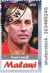 ... 2012: A stamp printed in Malawi shows Ivan Lendl, series, circa 2012