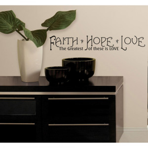 RoomMates Faith, Hope & Love Peel & Stick Quotes