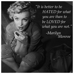 beautiful, fashion, hate, love, marilyn monroe, marilyn monroe quotes ...