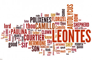 ... : for example, this is a Wordle cloud of our Winter’s Tale script