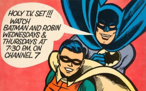 Promotional card for the Batman TV show (1966)