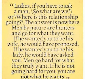 true, whether or not you want to admit it. Men go for what they want ...