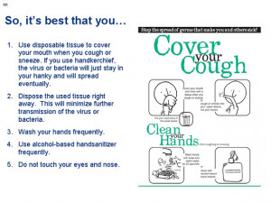 Personal Hygiene Prevent Cough And Flu Infection