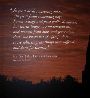 Gettysburg Chamberlain Quote