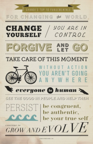 Things to do/think about... Gandhi's top 10 fundamentals for changing ...
