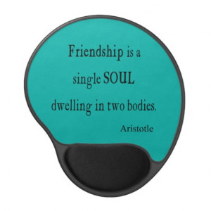 Vintage Aristotle Friendship Single Soul Quote Gel Mouse Mats