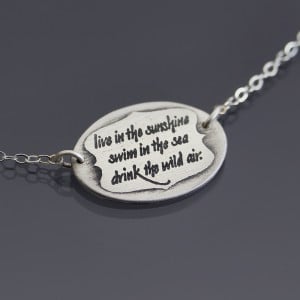 Image of Silver Emerson Quote Necklace - MADE TO ORDER