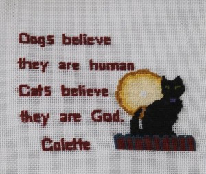 My friend Marianne has a charming quote from Colette about cats as one