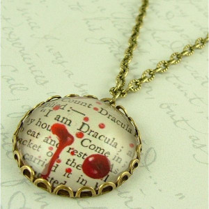 Count Dracula Necklace - Literary Vampire Quote Jewelry liked on ...