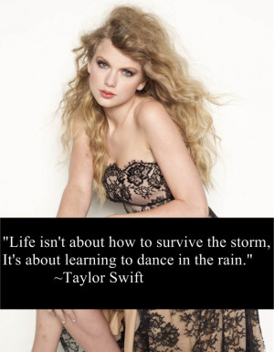 Taylor Swift is a country singer/writer and most of her songs reflect ...