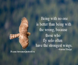 ... wrong, because those who fly solo often have the strongest wings